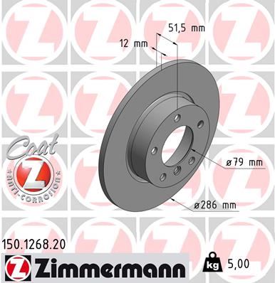 ZIMMERMANN 150.1268.20 Fren Diski On Bmw E36