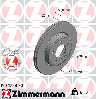 ZIMMERMANN 150.1288.20 Fren Diski On Bmw E46 E36 E85