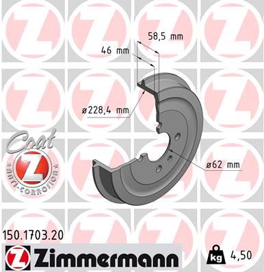 ZIMMERMANN 150.1703.20 Fren Kampanasi Bmw E30