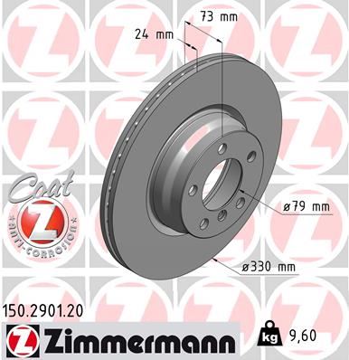 ZIMMERMANN 150.2901.20 Fren Diski On Bmw F30 F32 F34 F36 F22