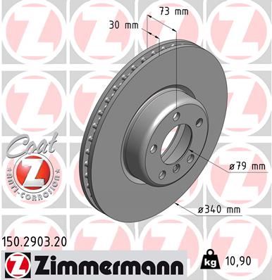 ZIMMERMANN 150.2903.20 Fren Diski On Bmw F20 F21 F22 F23 F30 F31 F34 F35 F32 F33 F36