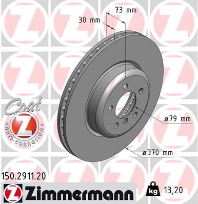 ZIMMERMANN 150.2911.20 Fren Diski On Bmw F30 F32 F33 F34 F36
