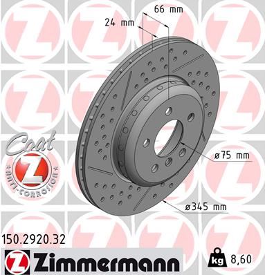 ZIMMERMANN 150.2920.32 Fren Diski 0986479e15-Df6601s