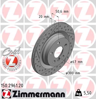 ZIMMERMANN 150.2961.20 Fren Disk