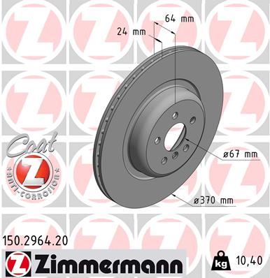 ZIMMERMANN 150.2964.20 Fren Diski Arka Bmw G11 G12 G14 G15 G02 G05