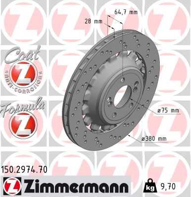 ZIMMERMANN 150.2974.70 Fren Disk