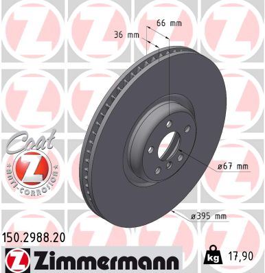 ZIMMERMANN 150.2988.20 Fren Disk