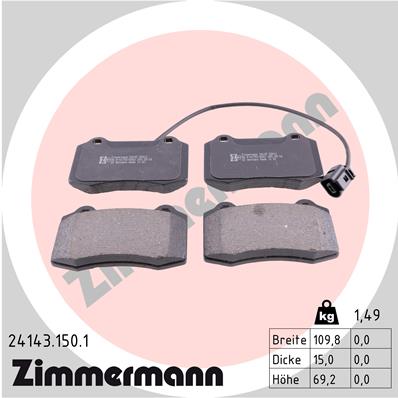 ZIMMERMANN 24143.150.1 Fren Balata