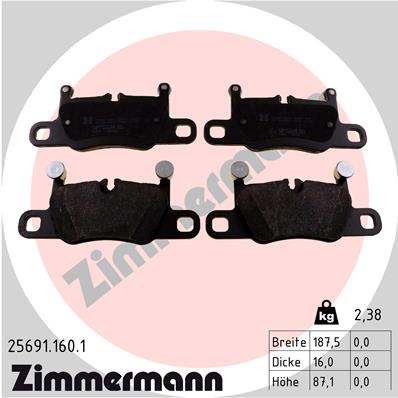 ZIMMERMANN 25691.160.1 Fren Balata 986424349