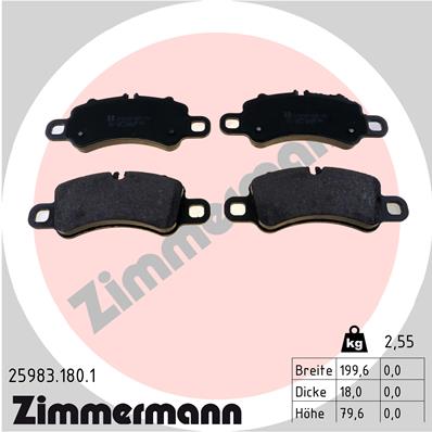 ZIMMERMANN 25983.180.1 Disk Balata Bp2448 986424847
