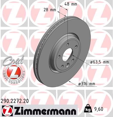 ZIMMERMANN 290.2272.20 Fren Disk