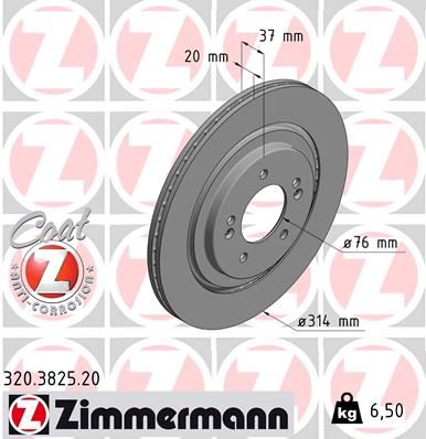ZIMMERMANN 320.3825.20 Fren Disk Df6959
