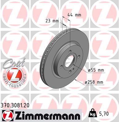 FRD-DDF1738C Fren Diski On Havali-(258-4)-(Mazda-2 08/12 )