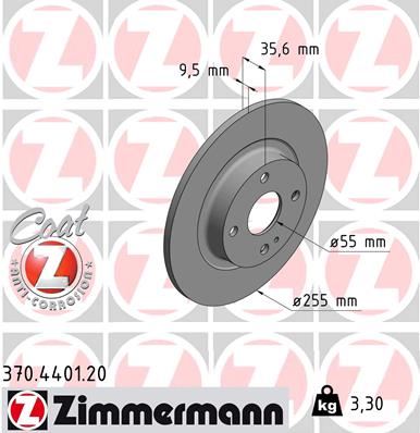 ZIMMERMANN 370.4401.20 Fren Diski 0986479g72