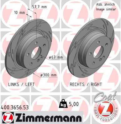 ZIMMERMANN 400.3656.53 Fren Diski