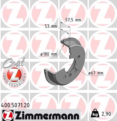 ZIMMERMANN 400.5071.20 Fren Kampanasi Mercedes A-Class W168 97>04
