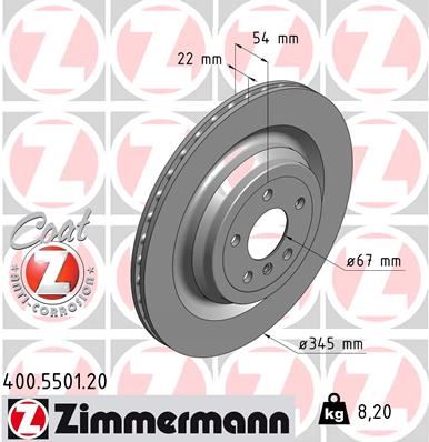 ZIMMERMANN 400.5501.20 Fren Diski Arka 4-Matic Mercedes W166 X166 C292