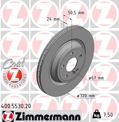 BRE-09.B743.41 Fren Diski Arka Uv Coated Mercedes-Benz