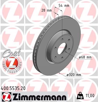 ZIMMERMANN 400.5535.20 Fren Diski On Mercedes X-Class W470