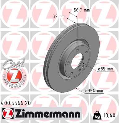 ZIMMERMANN 400.5566.20 Fren Diski On Mercedes G-Class W463 18>
