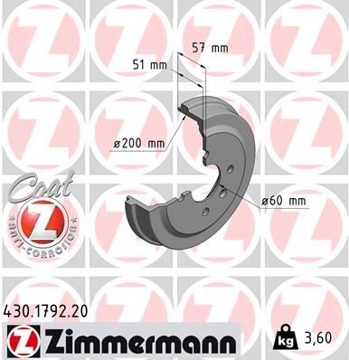 ZIMMERMANN 430.1792.20 Fren Disk