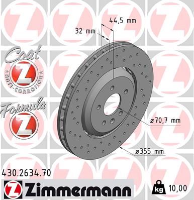 ZIMMERMANN 430.2634.70 Fren Disk