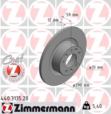 ZIMMERMANN 440.3135.20 Fren Disk