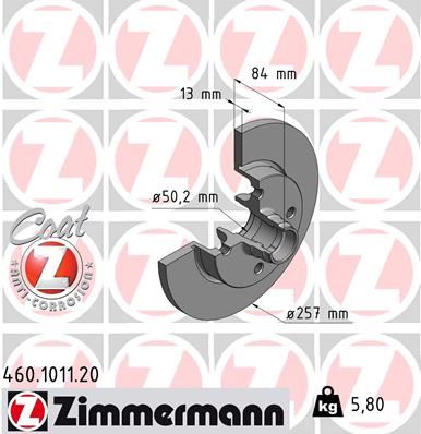 ZIMMERMANN 460.1011.20 Fren Disk Df1691