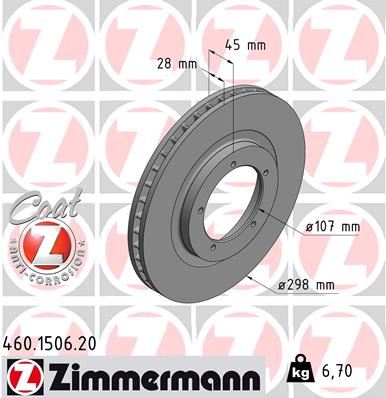 ZIMMERMANN 460.1506.20 Fren Disk