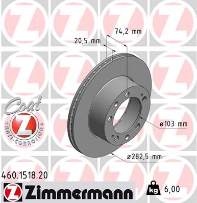 ZIMMERMANN 460.1518.20 Fren Disk