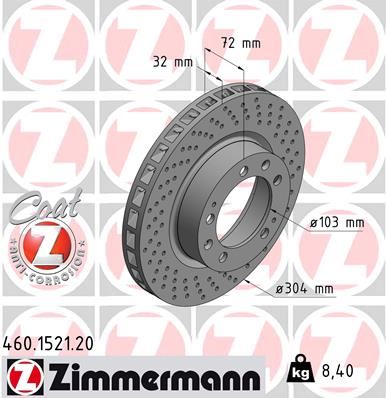 ZIMMERMANN 460.1521.20 Fren Disk 986478597-Df6467s