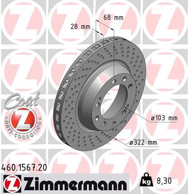 ZIMMERMANN 460.1567.20 Fren Disk
