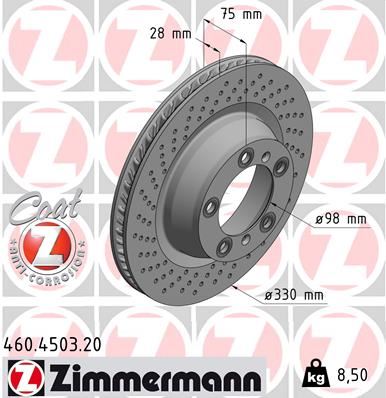 ZIMMERMANN 460.4503.20 Fren Disk