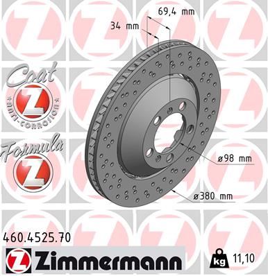 ZIMMERMANN 460.4525.70 Fren Disk