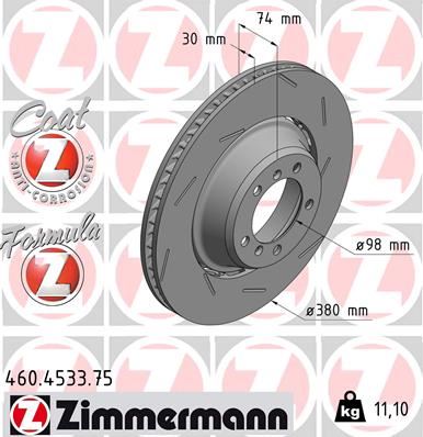 ZIMMERMANN 460.4533.75 Fren Disk