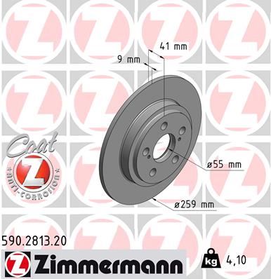 ZIMMERMANN 590.2813.20 Fren Disk Bbd4790
