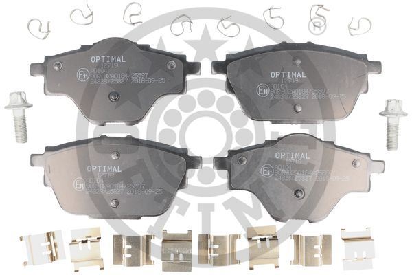 OPTIMAL BP-12719 Arka Fren Balatasi Astra L-Grandland-C4 Grand/Spacetourer-C5 Aircross-P508-P5008-P308-P3008-Ds4-Ds7 290mm