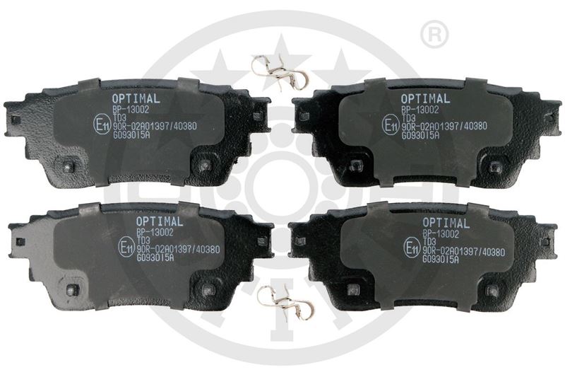 OPTIMAL BP-13002 Arka Fren Balata Mistubishi Eclipse Cross 1.5l 4b40 Gk1w 18-20 / Outlander 2.0l 2.2l 4j11 4n14 Gf6w Gf7w 12-> Elektrikli Park Sistemli Araçlar İçin