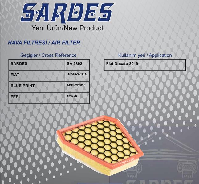 SARDES SA2892 Hava Filtresi Fiat Ducato Iii 19> 2.3d Mtj