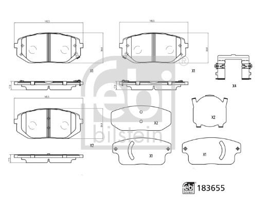 FEBI 183655 Fren Balatasi Set