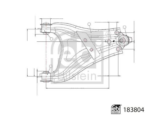 FEBI 183804 Salincak Sağ Alt Komple Sac Dacia Duster Ii 17>