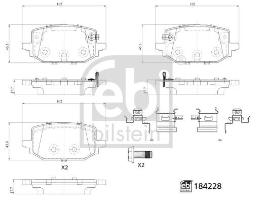 FBI-184228 Fren Balatasi Arka Nissan Qashqai J12