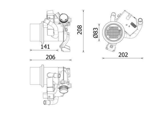 MAHLE CE39000P Exhaust Gas Recirculation Cooler Egr-Cooler Audi A3