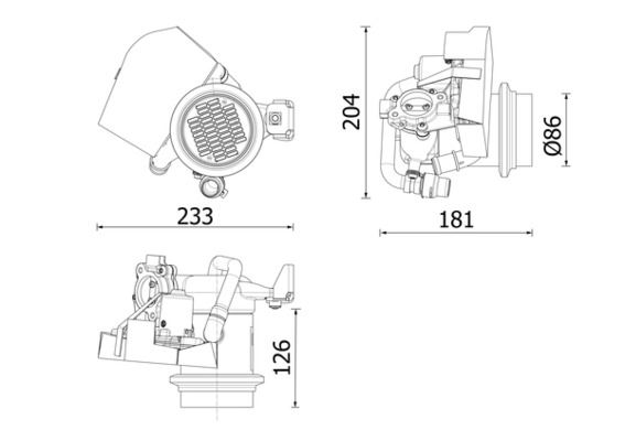 MAHLE CE40000P Exhaust Gas Recirculation Cooler Egr-Cooler Audi A1