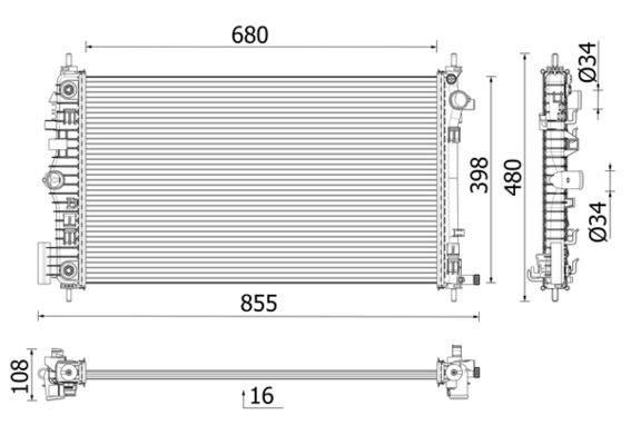 MAHLE CR2698000P Radiator Opel Insignia