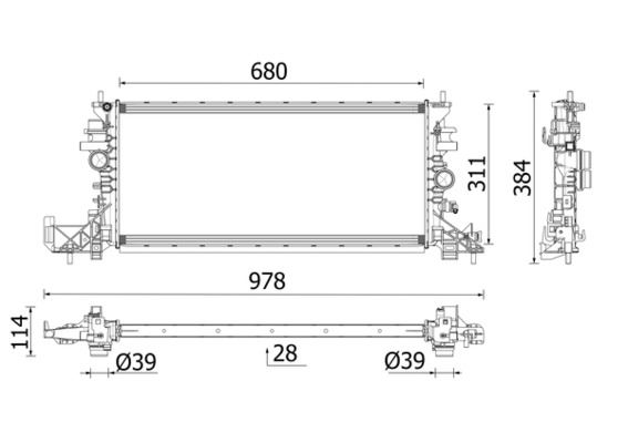 MAHLE CR2699000P Radiator Opel Astra