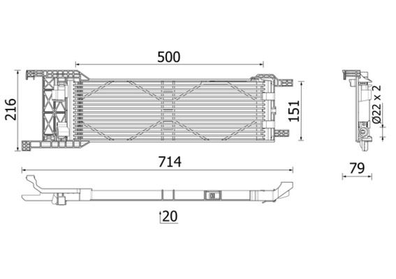 MAHLE CLC330000P Ölkühler Alfa Romeo Giulia