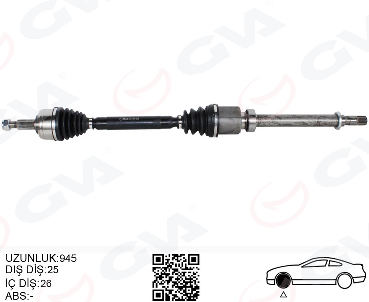 GVA 4411434 Ön Aks Sağ Renault Megane Iv 1.3 Tce - 1.5 Dci Euro 6 M-T Snz-Tl4 16-