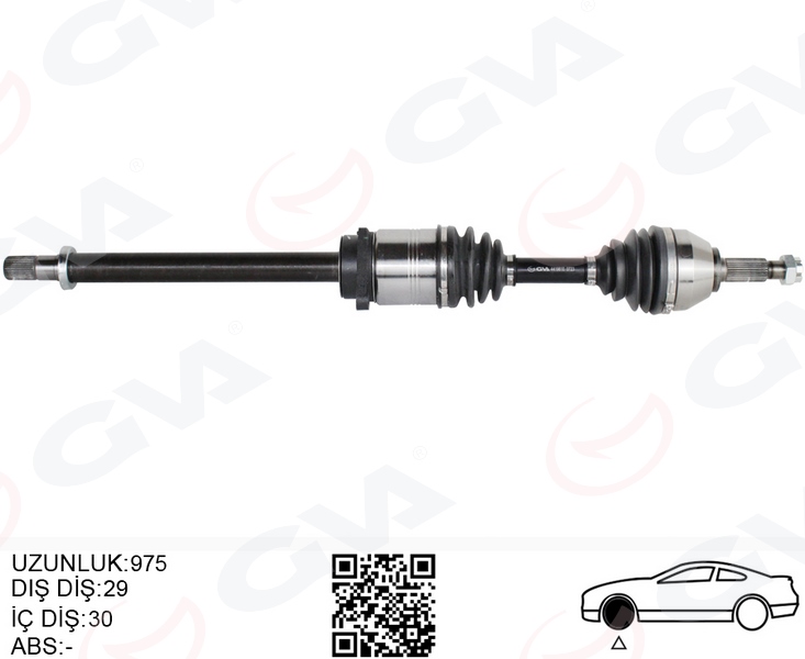 GVA 4419810 Ön Aks Sağ Renault Koleos Hy 2.0 Dci A-T 08-14