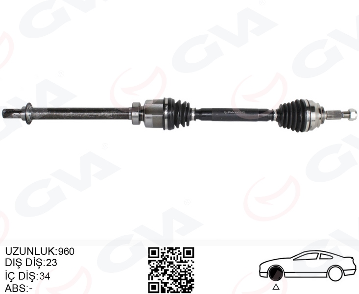 GVA 4414312 Aks Komple Sağ Renault Clio Iv 1.5 Dci Otm. Vit. 2012 >